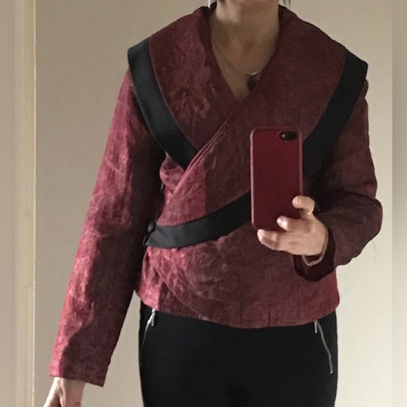 Samuel Dong shimmering red blazer - Picture 3 of 12